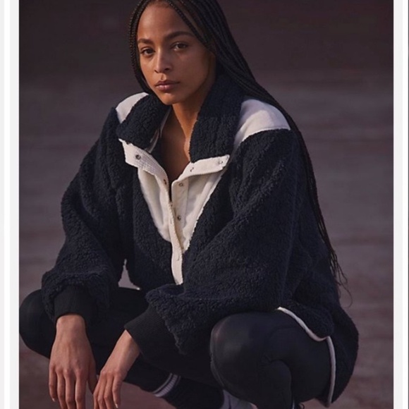 Free People Fall To Rise Fleece Quarter Snap - Picture 2 of 8